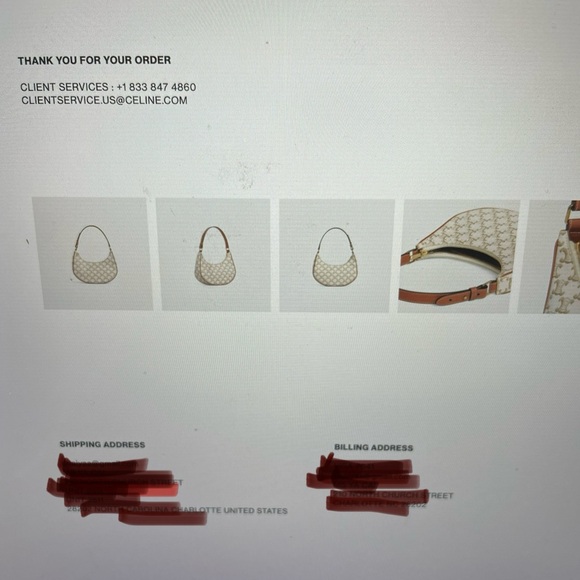 Celine AVA bag in triomphe canvas and calfskin white - Picture 8 of 9